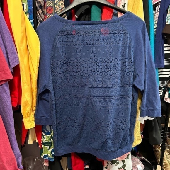 MV Sports Atlantic City Navy Lace Back Destination Tee Size Large - "Alyse" - Picture 4 of 11